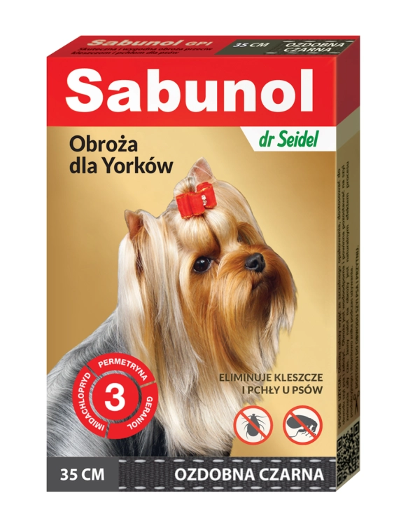 Sabunol Obroża Ozdobna Przeciw Insektom 35cm Czarna