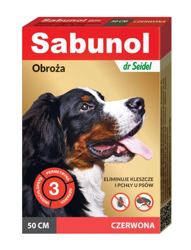 Sabunol Obroża Ozdobna Przeciw Insektom 50cm Czerwona