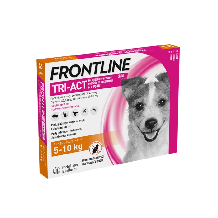 Frontline Tri-act "S" 3 Pipety Dla Psów 5-10kg