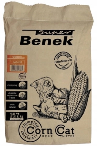 Benek Corn Cat Naturalny 25l