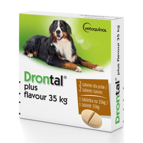 Vetoquinol Drontal Plus Flavour Dla Psów Powyżej 35kg 2 Tabletki