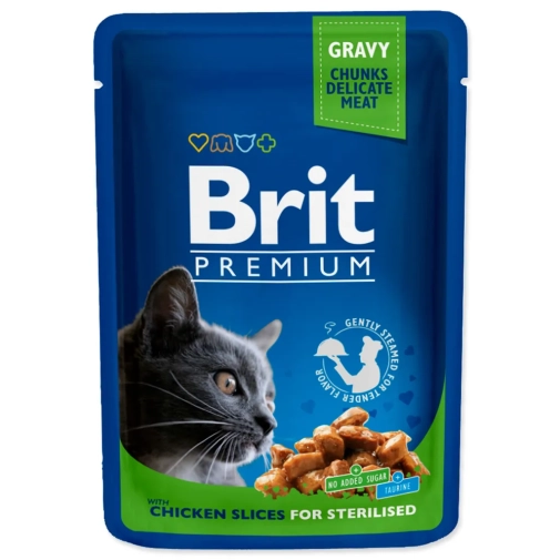 Karma Dla Kota Brit Premium Saszetka 100g Sterilised Kurczak