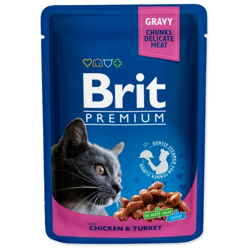 Karma Dla Kota Brit Premium Saszetka 100g Kurczak / Indyk