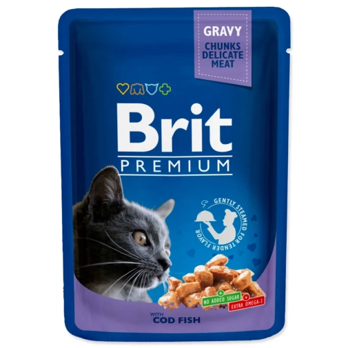 Karma Dla Kota Brit Premium Saszetka 100g Z Dorszem