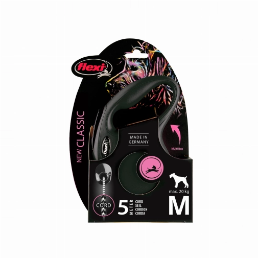Flexi Smycz New Classic "M"- 5m Do 20kg, Czarna