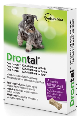 Vetoquinol Drontal Flavour Dla Psów Op. 2 Tabletki