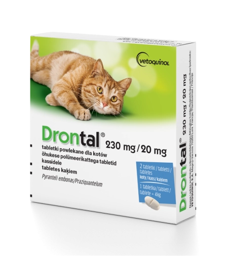 Vetoquinol Drontal Dla Kotów Op. 2 Tabletki