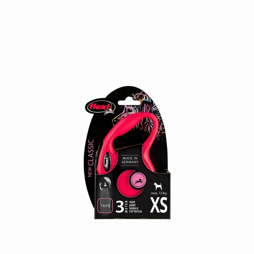 Flexi Smycz New Classic Compact "XS" 3m-12kg Czerw
