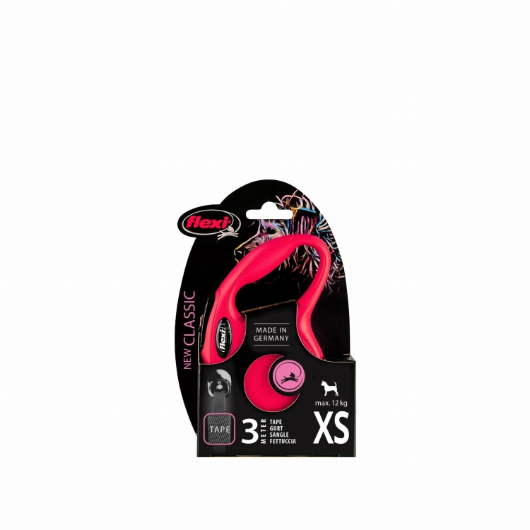 Flexi Smycz New Classic Compact "XS" 3m-12kg Czerw