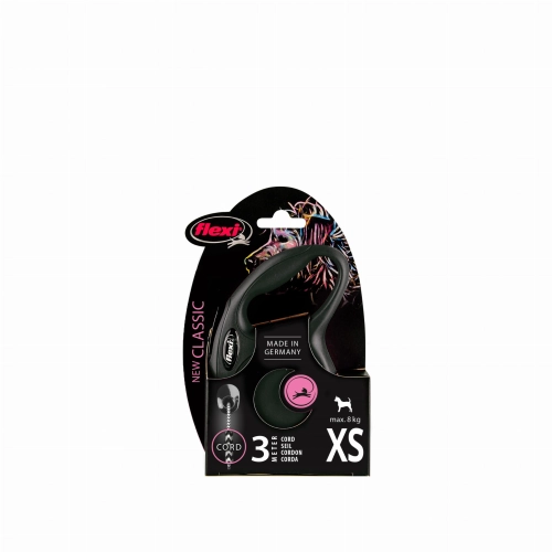Flexi Smycz New Classic "XS" 3m-8kg Czarna