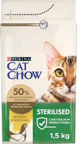 Purina Cat Chow Sterilised Z Kurczakiem 1,5kg
