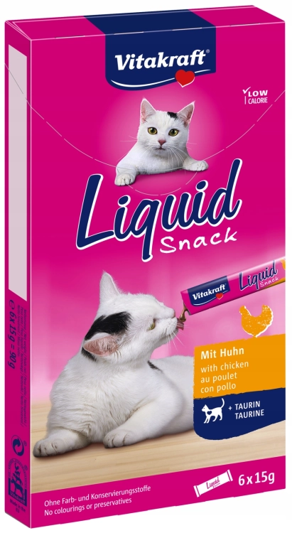 Vitakraft Cat Liquid Snack Kurczak/Tauryna 6x15g
