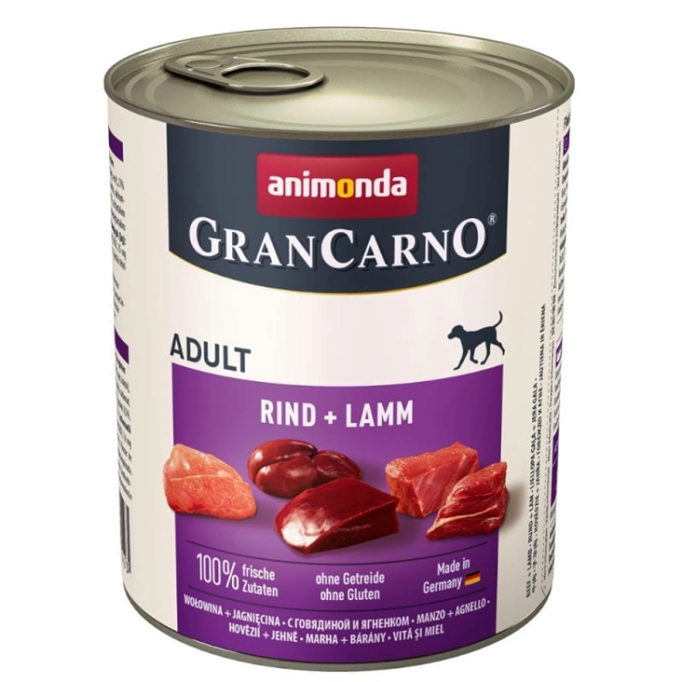 Karma Dla Psa Animonda Grancarno Wołowina Z Jagnięciną 800g
