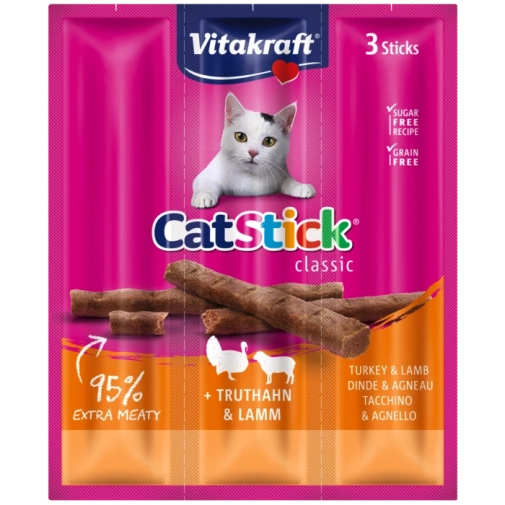 Vitakraft Cat Stick Mini 3szt Indyk/Jagnięcina 18g