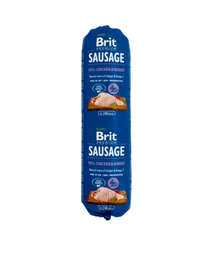 Karma Dla Psa Brit Sausage Kurczak Z Królikiem 800g