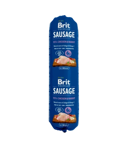 Karma Dla Psa Brit Sausage Kurczak Z Królikiem 800g