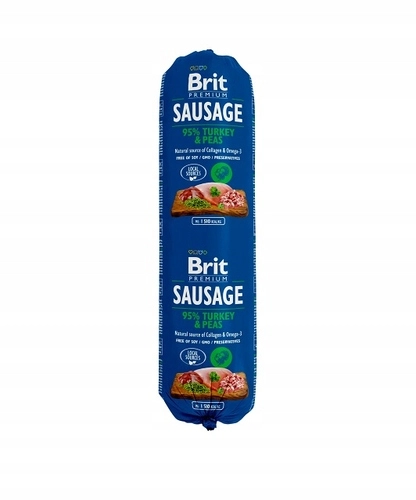 Karma Dla Psa Brit Sausage Indyk Z Groszkiem 800g