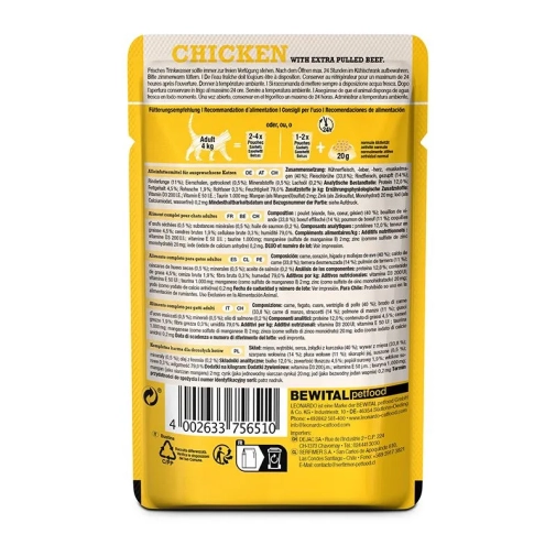 Leonardo Pulled Beef Extra Szarpane Mięso Z Kurczaka Saszetka 70g