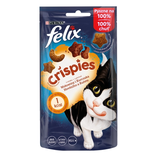 Felix Crispies Mięsne Przekąski Wołowina/kurczak 45g
