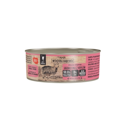 Wiejska Zagroda Jagnięcina Z Krylem 85g Dla Kota