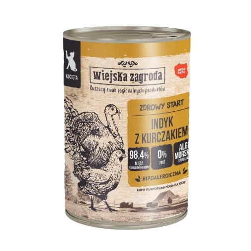 Wiejska Zagroda Dla Kociąt Indyk/Kurczak 400g