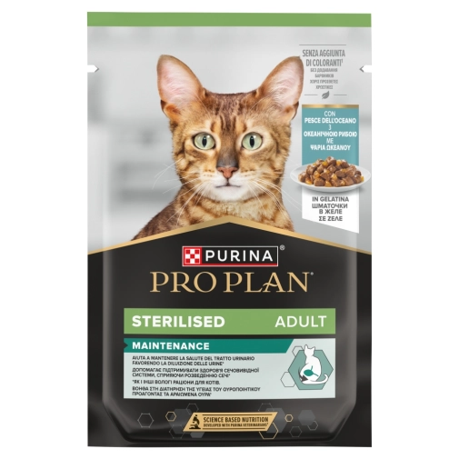Proplan Cat Nutris Sterilised Kawałki Z Rybami Oceanicznymi W Galaretce Saszetka 85g
