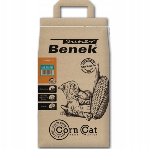 Benek Corn Cat Naturalny 14l Morska Bryza
