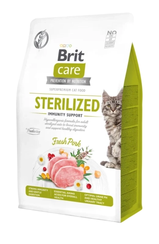 Brit Care Cat Sterilized Urinary Immunity Support Wieprzowina 400g