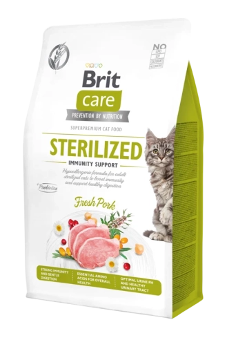 Brit Care Cat Sterilized Urinary Immunity Support Wieprzowina 400g