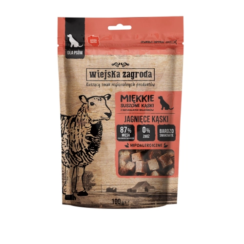 Wiejska Zagroda Przysmak Dla Psa Jagnięce Kąski 100g