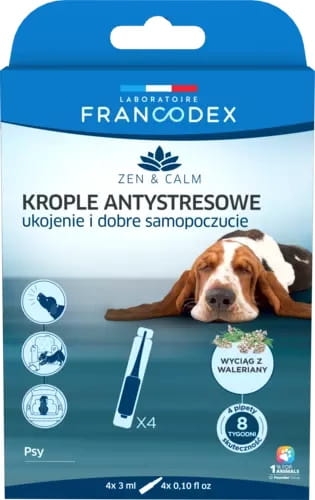 Francodex Zen&Calam Krople Antystresowe Z Walerianą Dla Psów 4x3ml