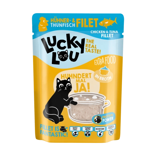 Lucky Lou Extrafood Kurczak i Tuńczyk w Bulionie 70g