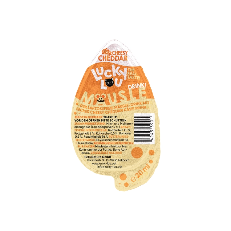 Lucky Lou Przysmak Dla Kota Mausle Drink Snack Cheddar 20ml