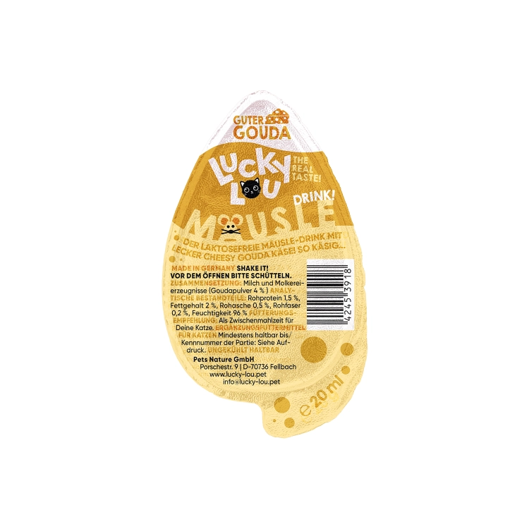 Lucky Lou Przysmak Dla Kota Mausle Drink Snack Gouda 20ml