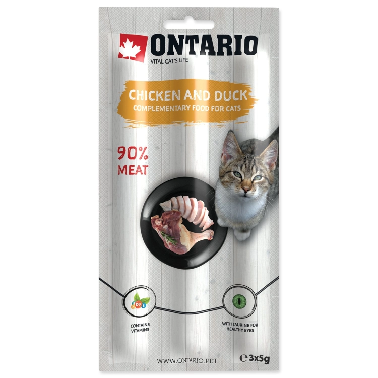 Ontario Kabanos Dla Kota Kurczak I Kaczka 3x5g