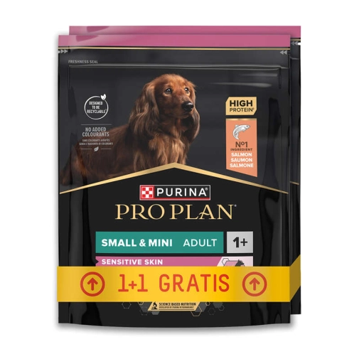 Proplan Small&Mini Sensitive Skin Łosoś 700g+700g