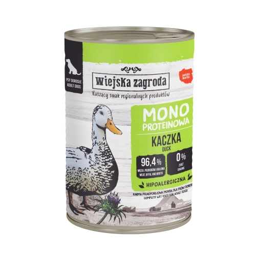 Karma-mokra-dla-psa-Wiejska-Zagroda-Kaczka-monoproteinowa-400g