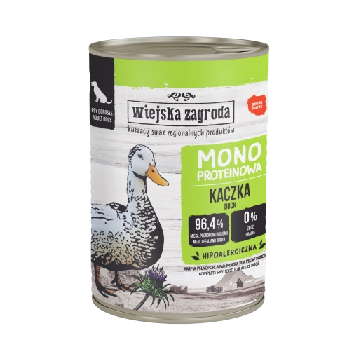 Karma-mokra-dla-psa-Wiejska-Zagroda-Kaczka-monoproteinowa-400g