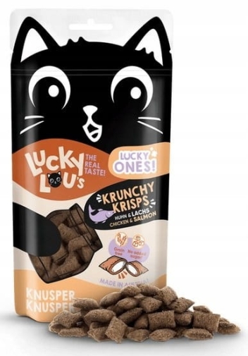 Lucky Lou Przysmak Dla Kota Ones Krunchy Krisps Kurczak & Łosoś 60g