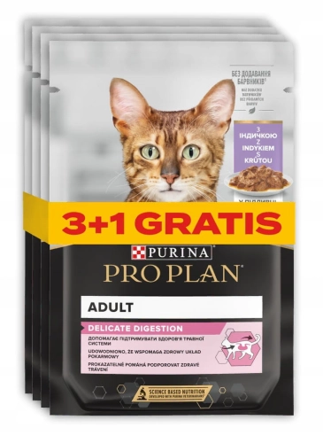 Proplan Cat Nutris Delicate Indyk Saszetka 85g Promo 3+1