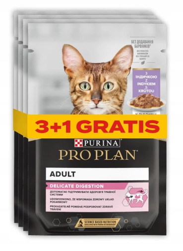 Proplan Cat Nutris Delicate Indyk Saszetka 85g Promo 3+1