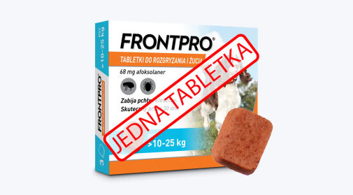 Frontline Frontpro Tabletki Dla Psa 10-25kg Przeciwko Pchłom i Kleszczom 1szt