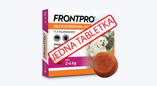 Frontline Frontpro Tabletki Dla Psa 2-4kg Przeciwko Pchłom i Kleszczom 1szt