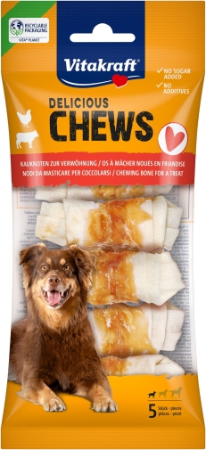 Vitakraft Przysmak D/Psa Delicious Chews Pałka M Kurcz/Woł 5szt/90g