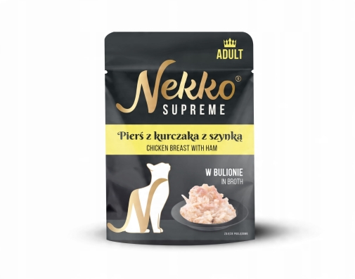 Nekko Supreme saszetka w Bulionie Pierś Kurczaka z Szynką 70g