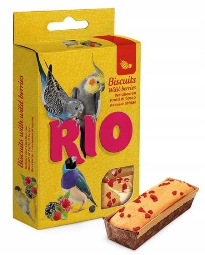 RIO Biszkopty Ze Dzikimi Jagodami Dla Ptaków 5x7g