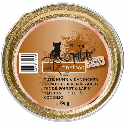 Catz Finefood Filety N.409 Indyk&Królik tacka 85g