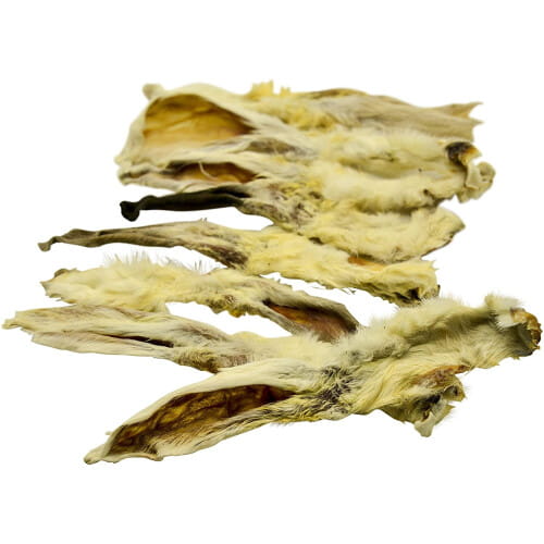 Gryzak Naturalny Suszone Ucho Królika Z Futrem 1szt
