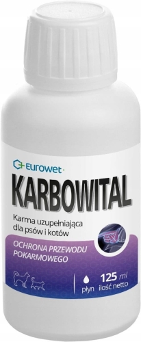 Eurowet Karbowital Węgiel Aktywny z Błonnikiem Na Biegunkę płyn 125ml