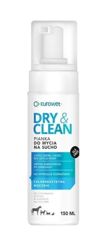 Eurowet Dry&Clean Pianka Myjąca z Chlorheksydyną i Mocznikiem 150ml